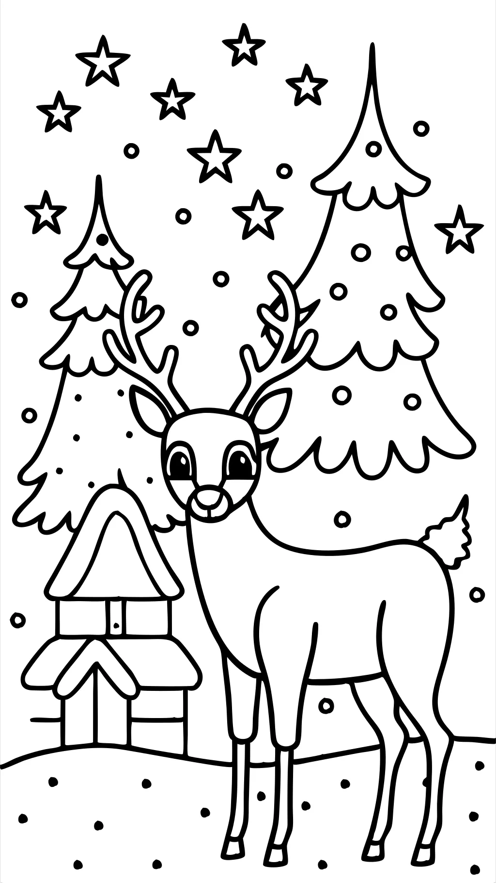 free reindeer coloring pages